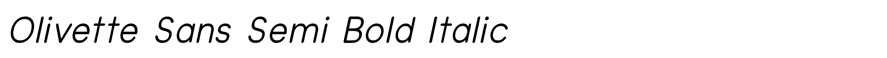 Olivette Sans Semi Bold Italic